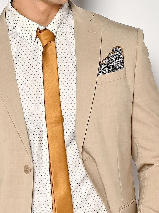 Men's Summer Suit Slim Fit Beige