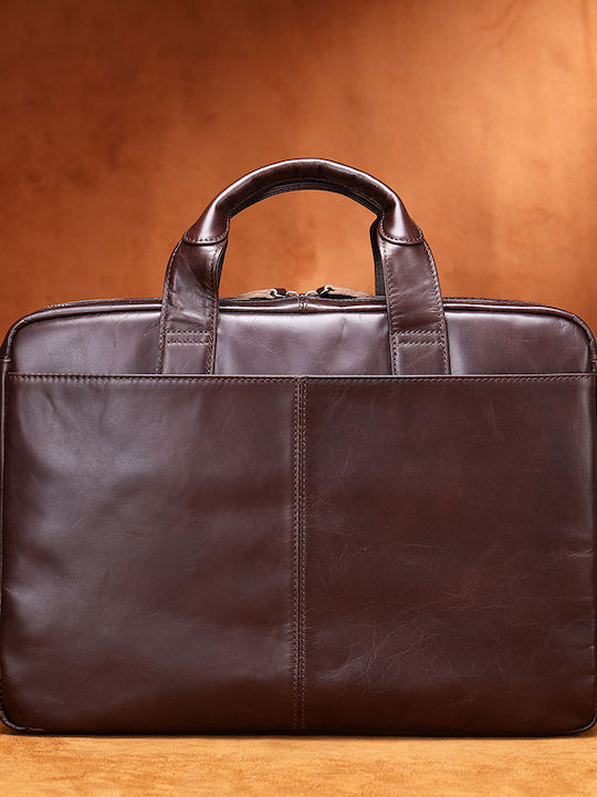 Leder Herrentasche Geldbörse Braun