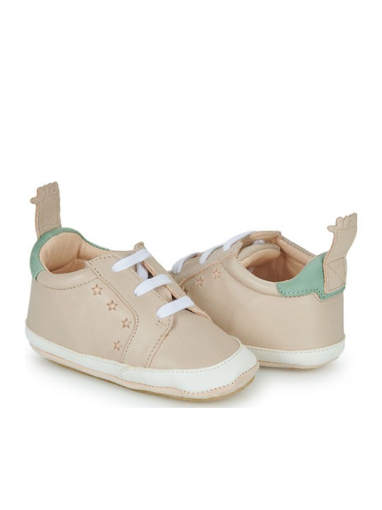 Easy Peasy Papuci pentru bebeluși Bej My Blublu Basket Lacet