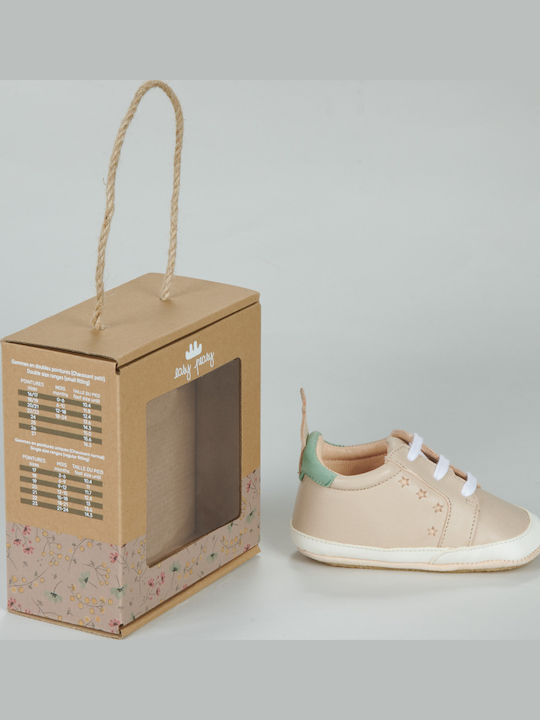 Easy Peasy Papuci pentru bebeluși Bej My Blublu Basket Lacet