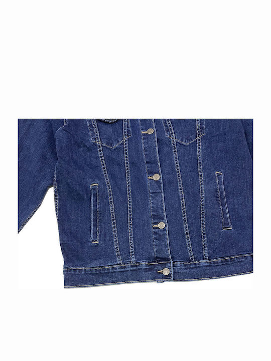 Women's Short Jean Jacket for Spring or Autumn Blue