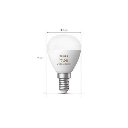 Philips Smart Bulbs Huewca LED 5.1W for Socket E14 RGBW 2pcs