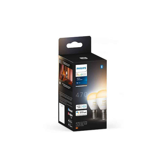 Philips Smart Bulbs Huewa LED 5.1W for Socket E14 Natural White 470lm 2pcs