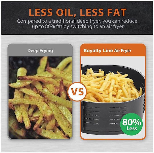 Royalty Line Air Fryer 6.5lt Μαύρο RL-AF-5408