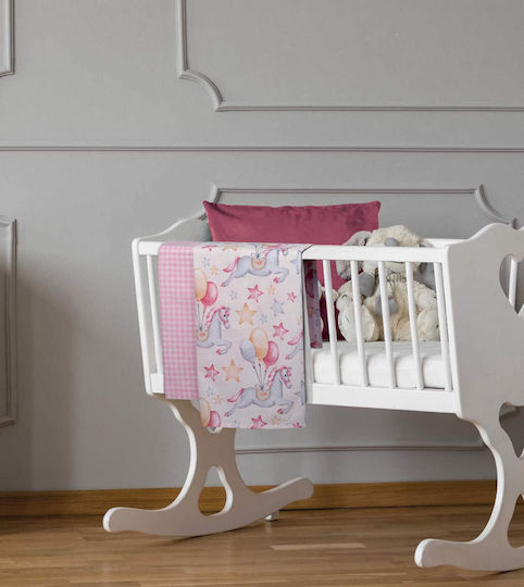 Greenwich Polo Club 8828 Baby Sheets Set Cradle Cotton Pink 70x120cm 2pcs