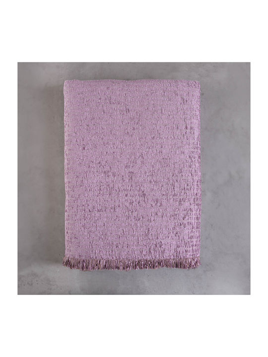 Rythmos Rachel Dreisitzer-Sofa Wurf Zwei Seiten Chenille 180x280cm Lila