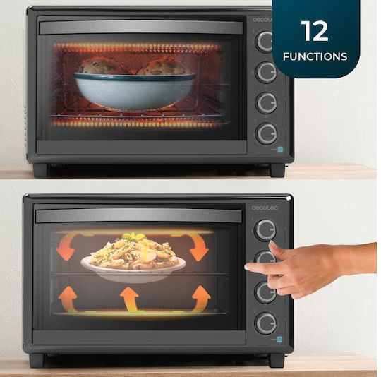 Cecotec Bake & Toast 4600 Gyro Electric Countertop Oven 46lt No Burners Hot Air Black