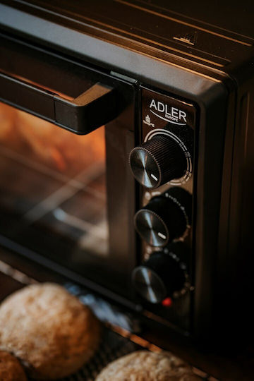 Adler Ηλεκτρικό Φουρνάκι 26lt Χωρίς Εστίες Μαύρο