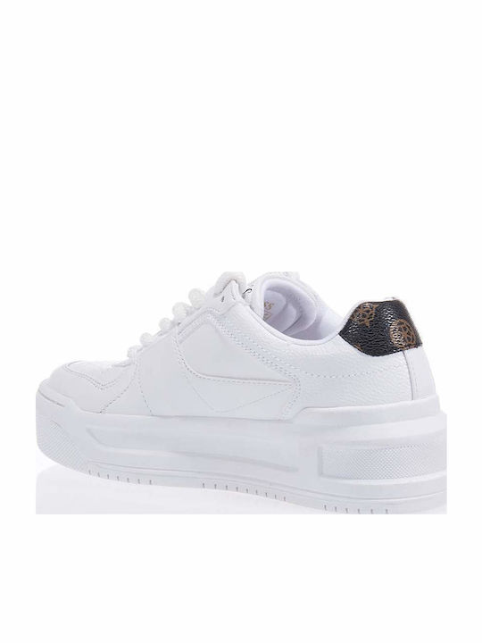 Guess Flatforms Sneakers Λευκά