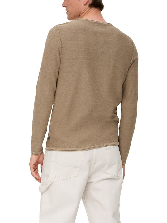 S.Oliver Men's Long Sleeve Sweater Brown