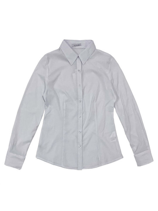 Ustyle Women's Long Sleeve Shirt White