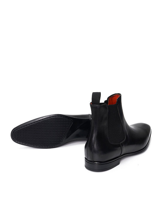 Leder Schwarz Chelsea Stiefeletten