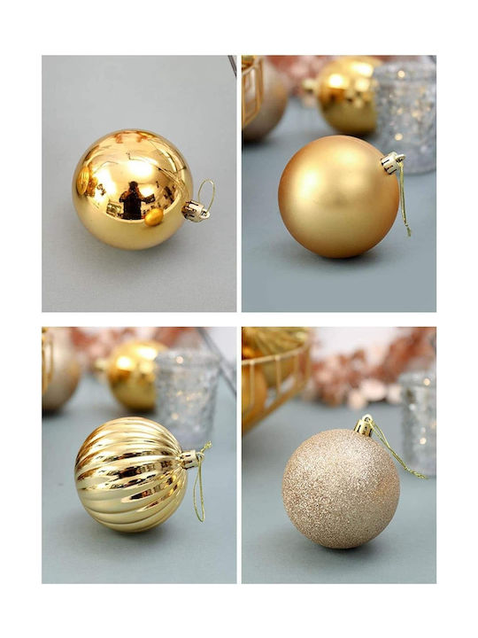 Christmas Plastic Ball Ornament Light Blue 4cm 34pcs