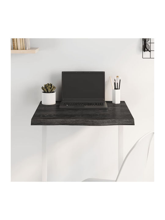 vidaXL Rectangular Office Desk Surface made of Solid Wood Dark Grey 60x60x4cm 3156414 1pcs