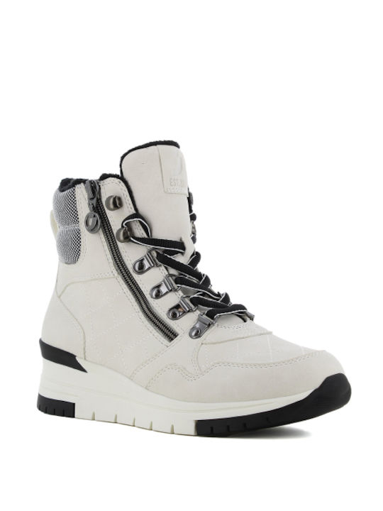 Safety Jogger Women's Ankle Boots Platform White