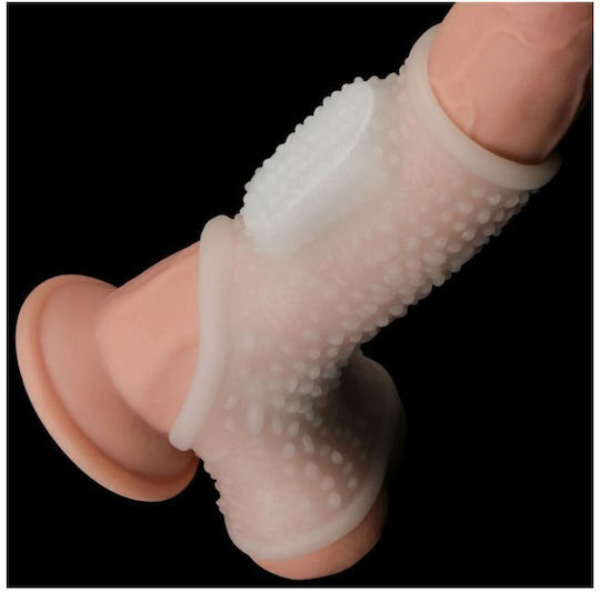 Lovetoy Extensie De Penis Cu Vibrație Albă