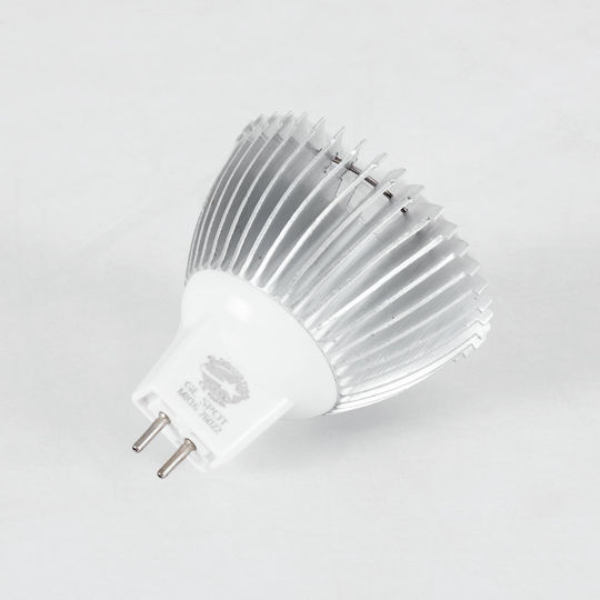 GloboStar Λάμπα LED 3W 160mm για Ντουί GU5.3 και Σχήμα MR16 Θερμό Λευκό 260lm
