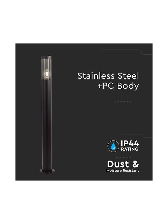 V-TAC Φωτιστικό Κολωνάκι Εξωτερικού Χώρου 18W IP44 για Ντουί E27 Μαύρο