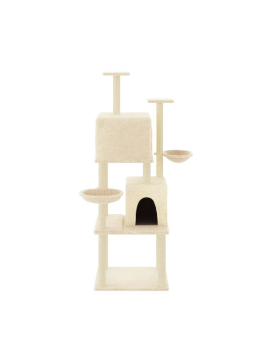 vidaXL Scratching Post Cat Trees Beige 103.5x90x180cm