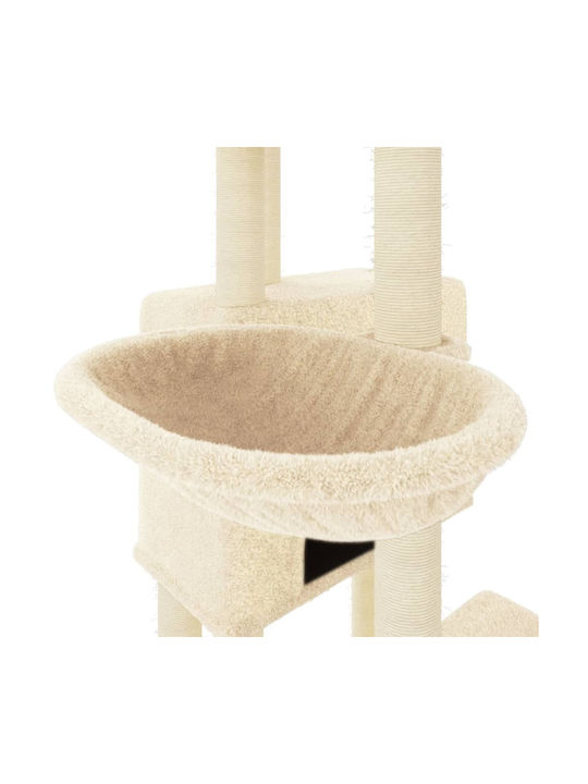 vidaXL Scratching Post Cat Trees Beige 5 levels 73.5x69x122cm