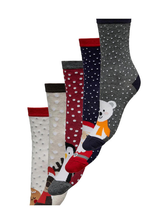 Only Christmas Women's Christmas Socks Multicolour 5Pack
