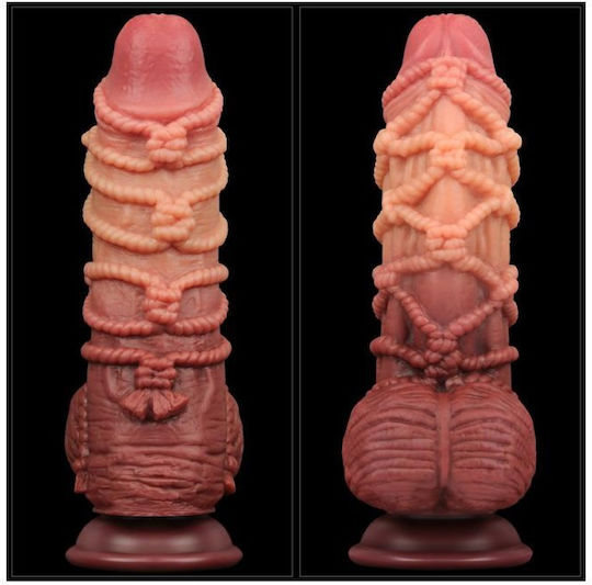 Lovetoy Glass Dildo with Balls and Suction Cup Flesh 24.5cm