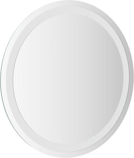 vidaXL Round Bathroom Mirror Led 50x50cm Transparent