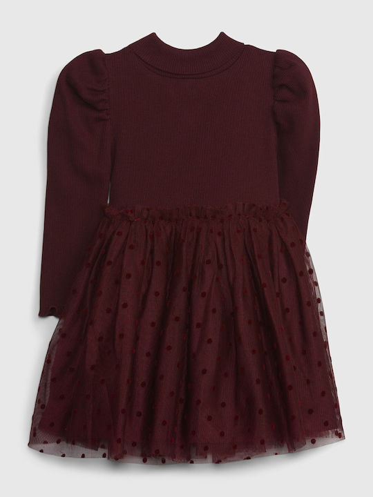 GAP Kids Dress Tulle Polka Dot Red