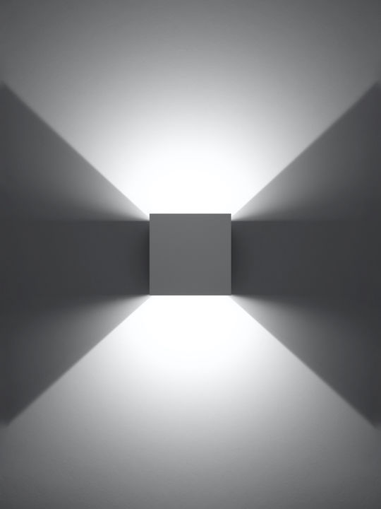 Sollux Стенно Външно Осветително Тяло LED IP54 6W с Топло бяло Светлина 11x11x11εκ.