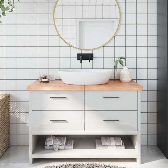 vidaXL Waschtisch ohne Waschbecken L120xB40xH4cm Braun