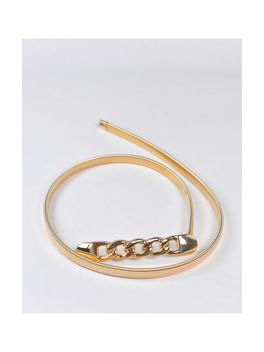 Elastic Women's Belt Gold