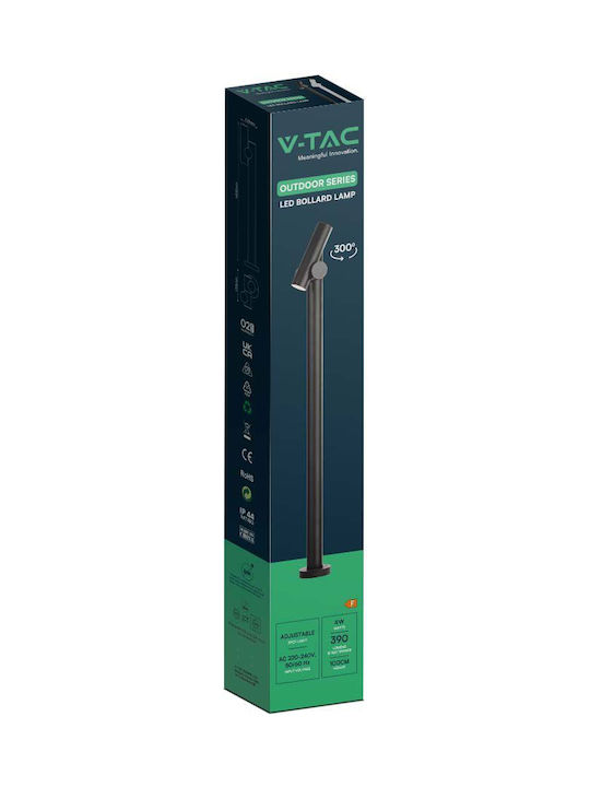 V-TAC Φωτιστικό Κολωνάκι LED Εξωτερικού Χώρου 4W με Θερμό Λευκό Φως IP44 Λευκό