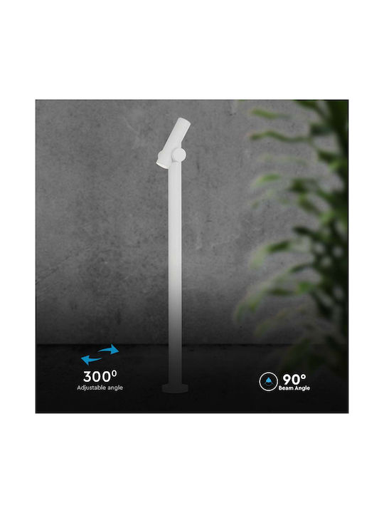 V-TAC V-TAC Outdoor Floor Lamp Small Post 4W with Warm White Light IP44 White