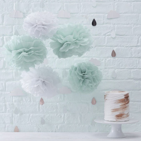 Ginger Ray Pom Pom Artizanat Turquoise