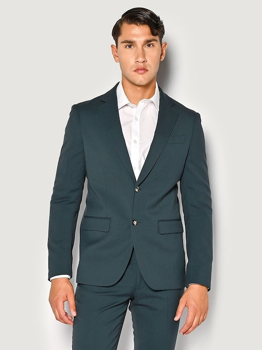 Men's Winter Suit Slim Fit Green