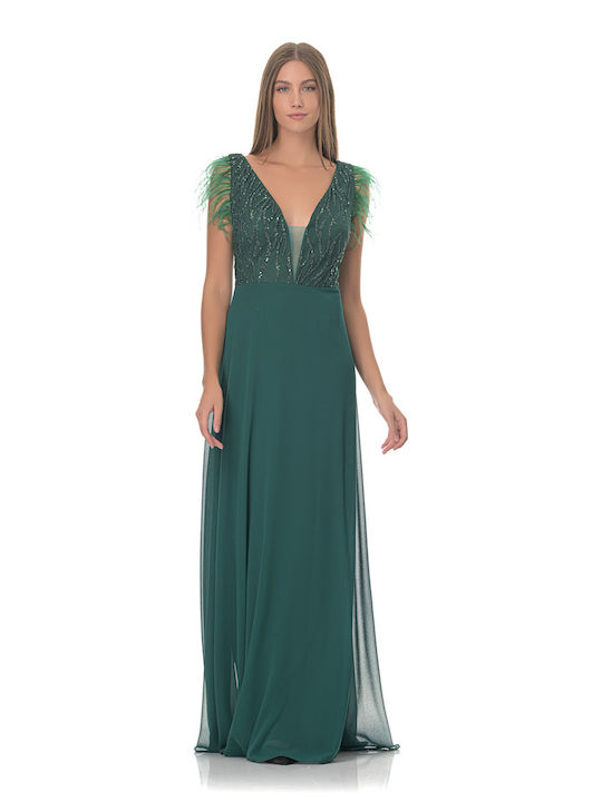 Farmaki Maxi Evening Dress Green