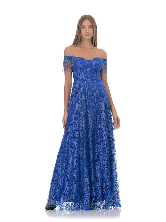 Farmaki Maxi Abendkleid Blau