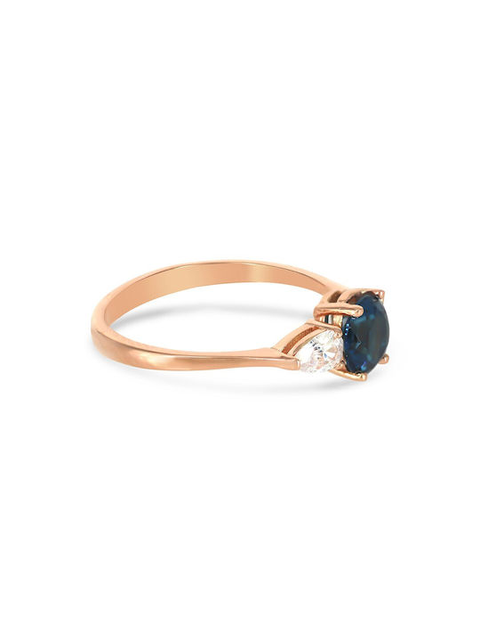 Vitopoulos Women's Gold Plated Ring with Stone