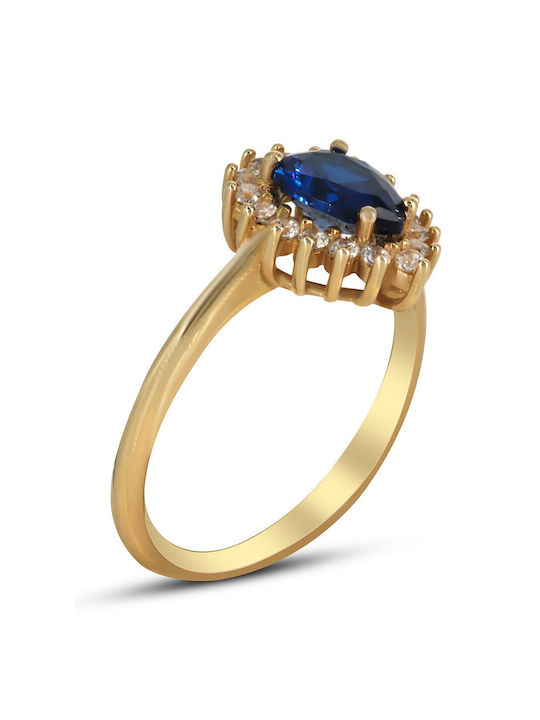 Vitopoulos Women's Gold Ring with Zircon 14K