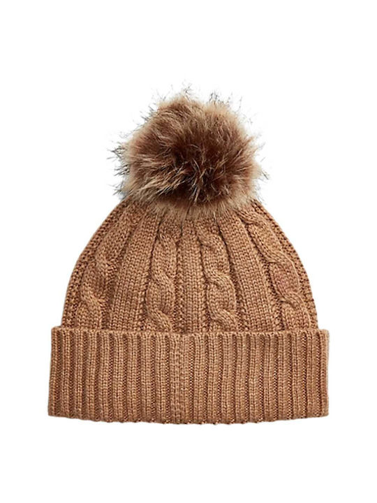 Ralph Lauren Beanie Unisex Beanie Gestrickt in Beige Farbe