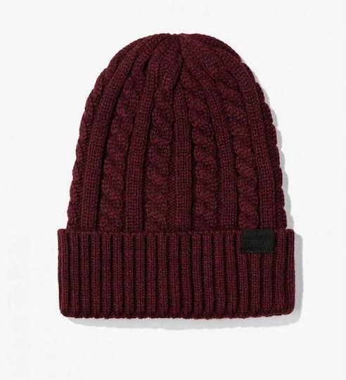 Beanie Masculin Căciulă Tricotat în culoarea Burgundy