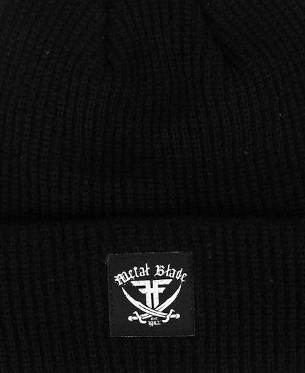 Beanie Unisex Σκούφος Πλεκτός σε Μαύρο χρώμα