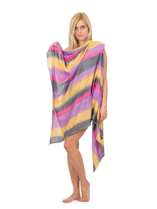 Rima Beachwear Purple Striped Women' Pareo