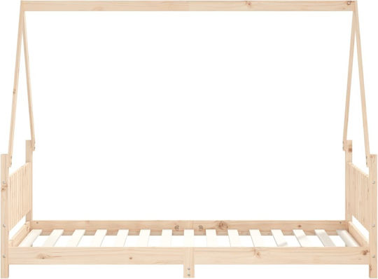 Παιδικό Κρεβάτι Μονό Μπεζ για Στρώμα 90x190cm