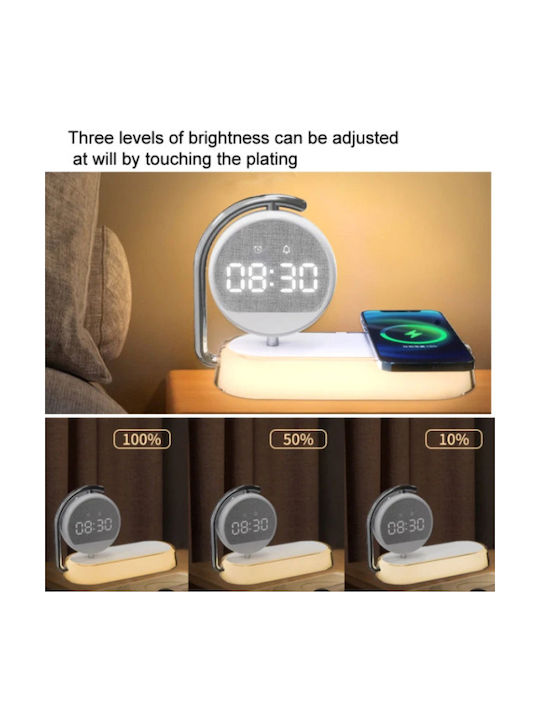 Tabletop Digital Clock with Alarm & Wireless Charging 03015KSD00WH