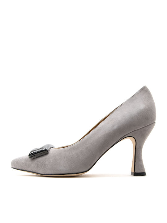 Paola Ferri Suede Γόβες με Ψηλό Τακούνι Γκρι Paola Ferri Suede Γόβες με Ψηλό Τακούνι Γκρι