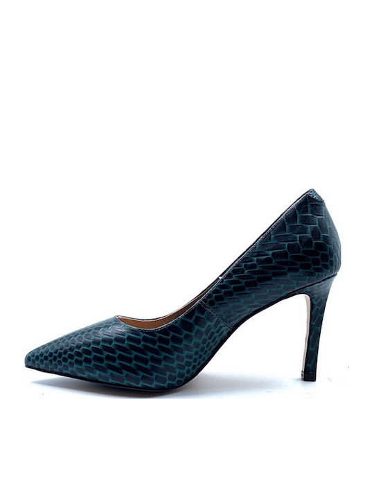 Leather Green Heels