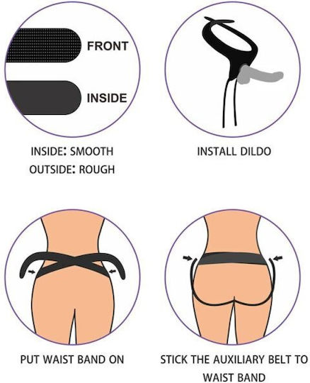 Lovetoy Underwear with Dildo in Black Color