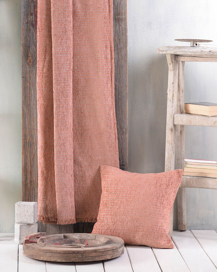 Rythmos Rythmos Dekorativer Kissenbezug Rachel aus 100% Baumwolle Dunkel Beige 40x40cm