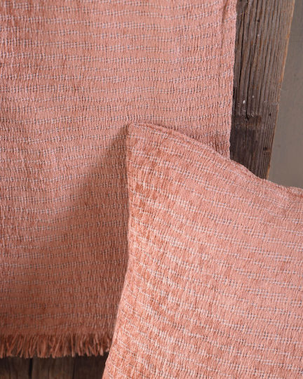Rythmos Rythmos Dekorativer Kissenbezug Rachel aus 100% Baumwolle Dunkel Beige 40x40cm
